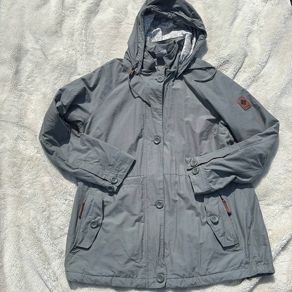 Women's Gray Hooded Anorak Jacket